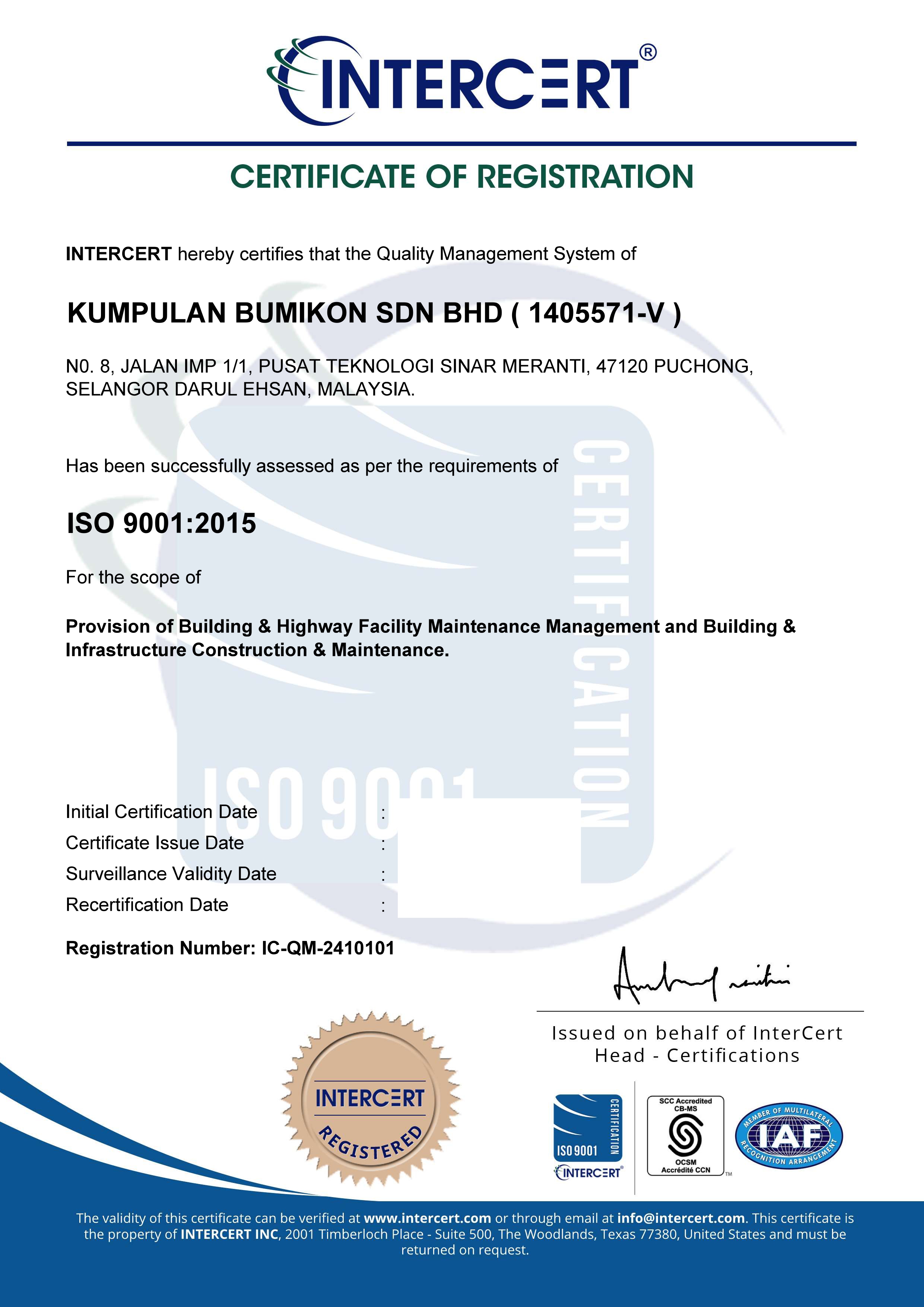 ISO 9001 - Quality Management